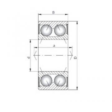 ISO 3903-2RS angular contact ball bearings