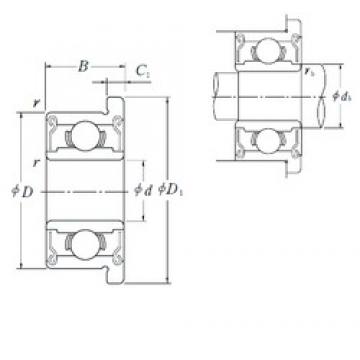 6 mm x 17 mm x 6 mm  ISO F606-2RS deep groove ball bearings