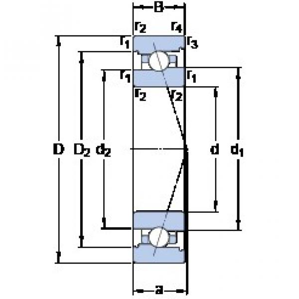 95 mm x 145 mm x 24 mm  SKF 7019 CB/HCP4A angular contact ball bearings #2 image